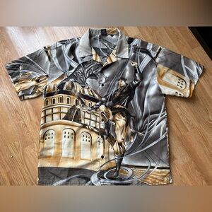 Claudio Nucci Anime Warrior Fighter Polo Shirt Size XL